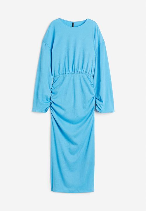 H&M - Crinkled gathered dress - blue