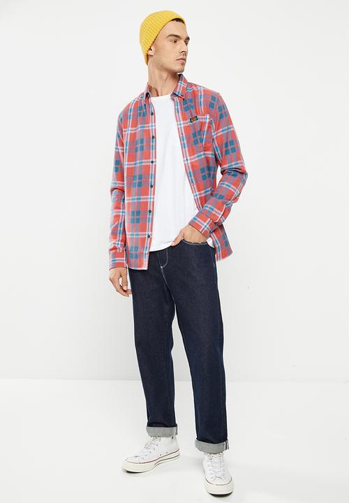 Superdry. - Vintage lumberjack shirt - flint check faded rose