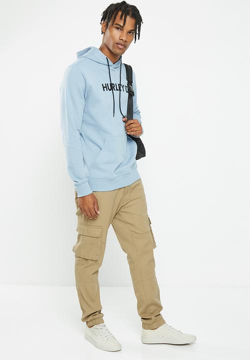 Hurley - Squared up pullover fleece - sea ice/black