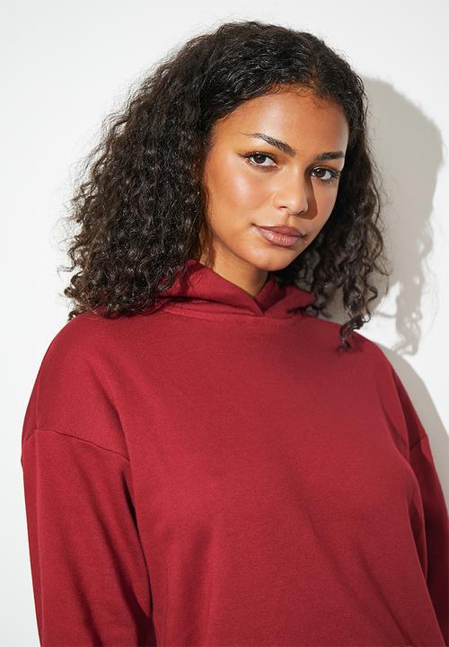 Superbalist - Kangaroo pocket sweat dress - port