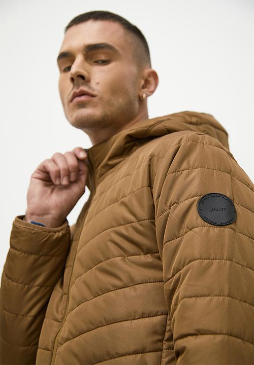 Superbalist - Hobbs lightweight hooded puffer jacket - taupe