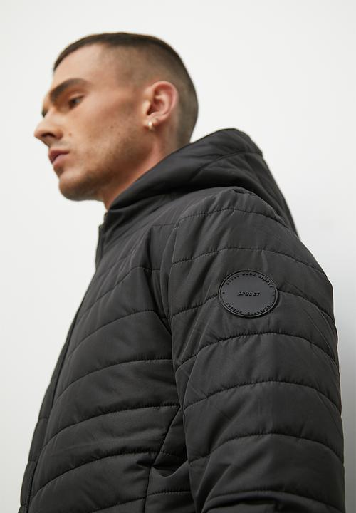Superbalist - Hobbs lightweight hooded puffer jacket - black