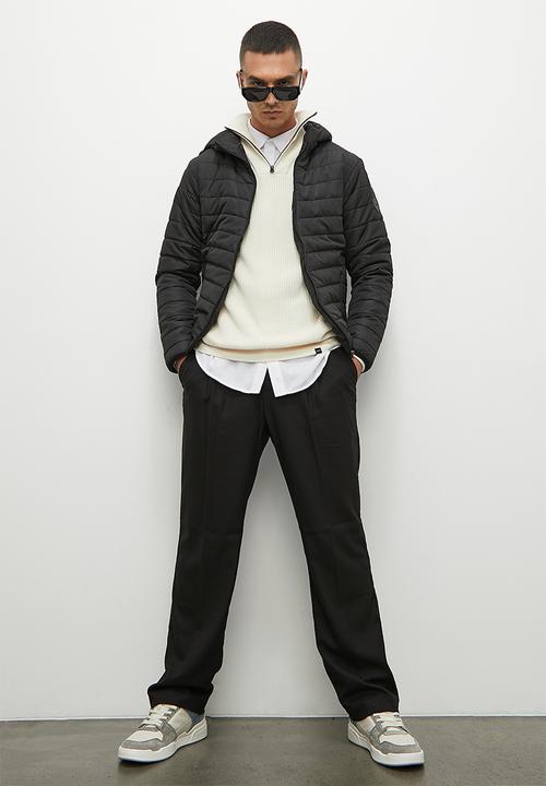 Superbalist - Hobbs lightweight hooded puffer jacket - black