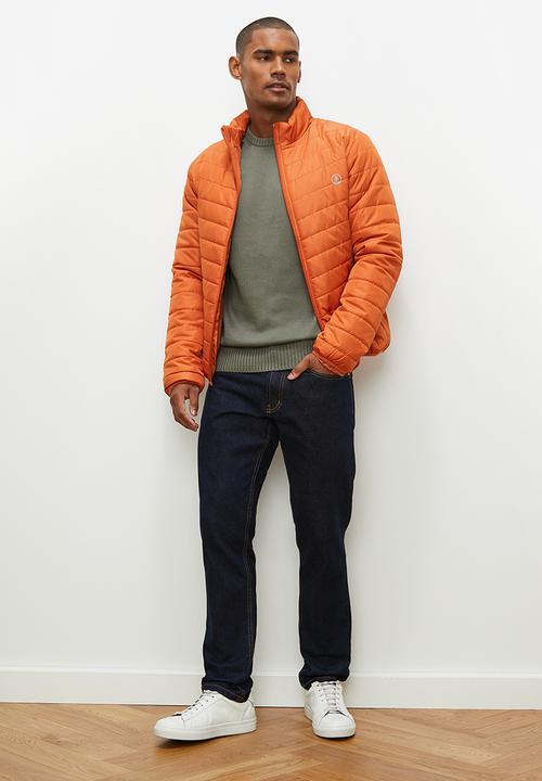 Lark & Crosse - Enzyme washed regular fit textured knit - olive