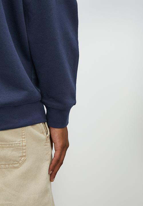 STYLE REPUBLIC - Flocked crew sweat top - navy