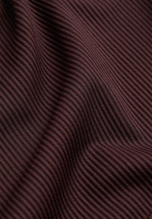 H&M - Ribbed cropped top - dark brown