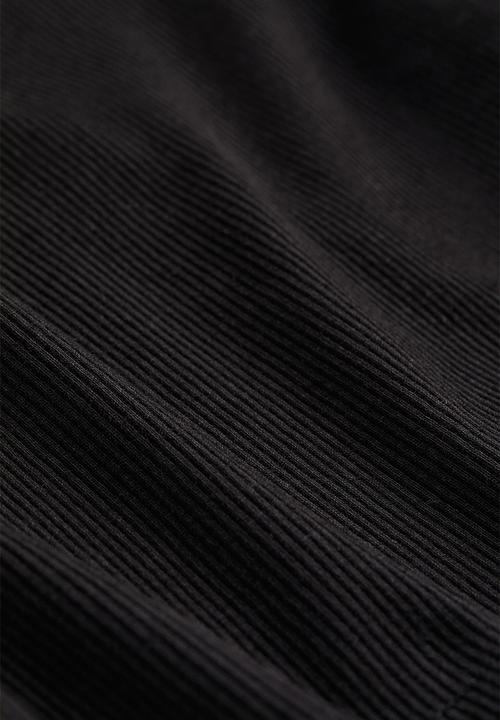 H&M - Ribbed cropped top - black