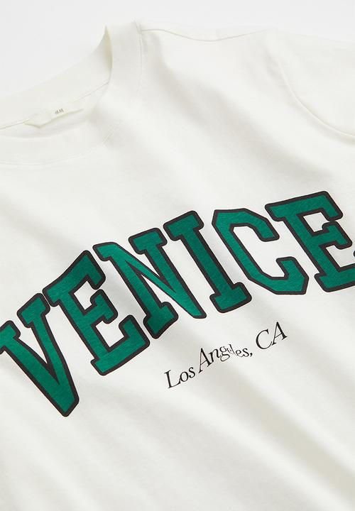 H&M - Cotton T-shirt - cream/venice