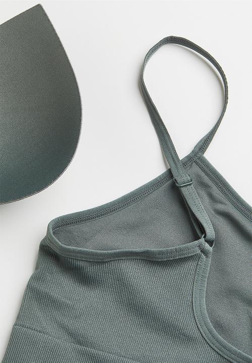 H&M - H&m+ seamless bralette - grey-green