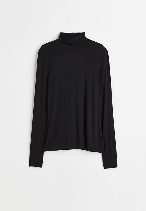 H&M - Polo-neck top - black