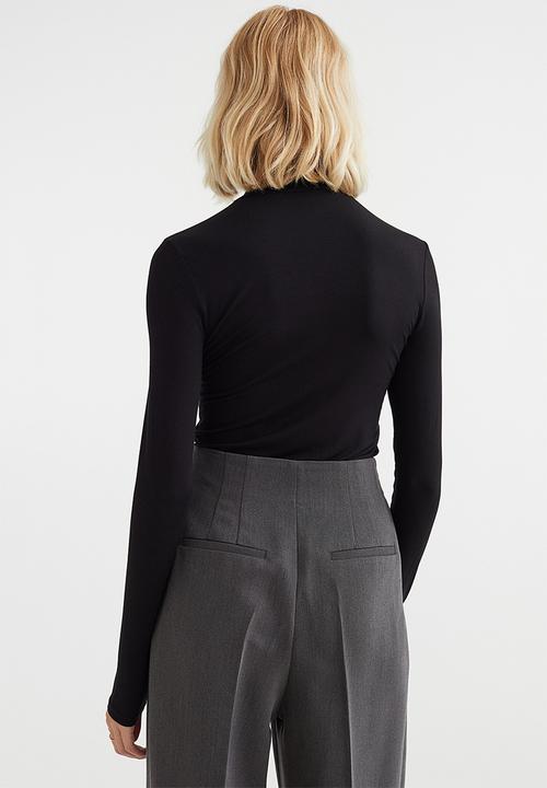 H&M - Polo-neck top - black