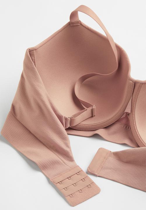 H&M - H&m+ padded jersey bra - powder beige