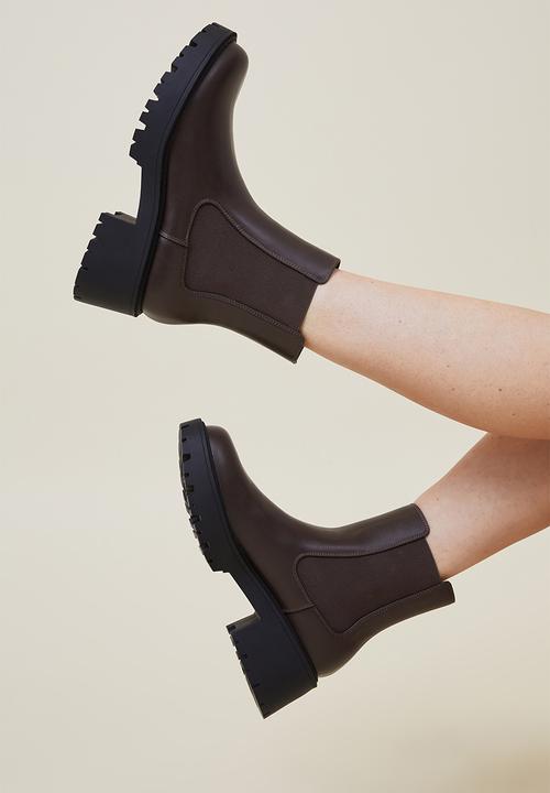 Cotton On - Parker combat gusset boot - brown