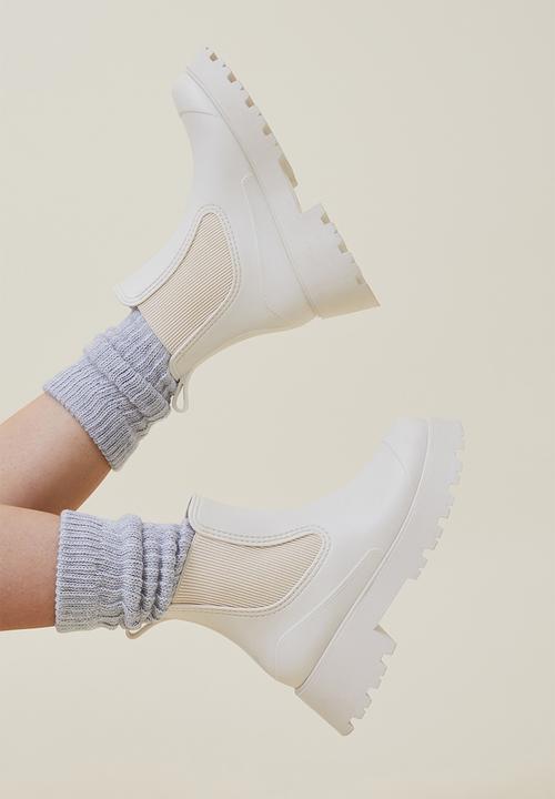 Cotton On - River ankle rainboot - ecru