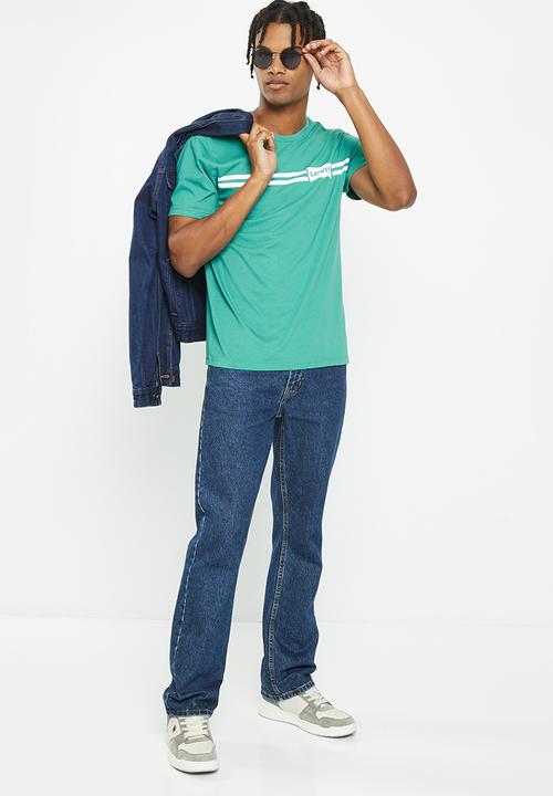 Levi’s® - Graphic crewneck tee chest stripe bw - green