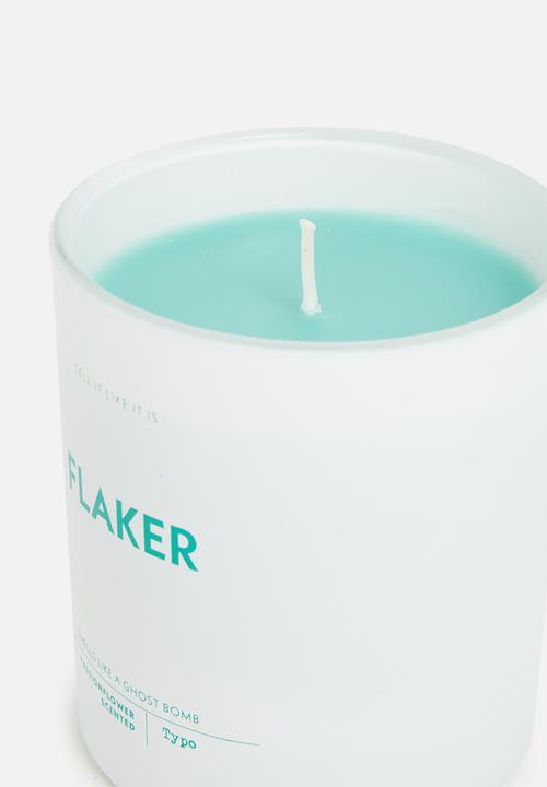 Typo - Tell it like it is candle - teal flaker