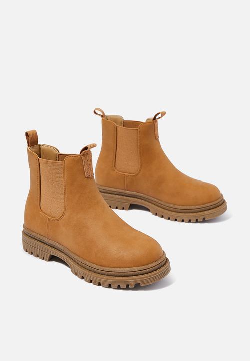 Cotton On - Pull on gusset boot - tan