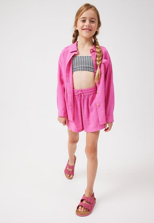 Cotton On - Lola long sleeve shirt - raspberry pink