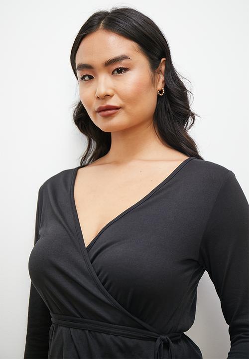 edit - Wrap tee - black