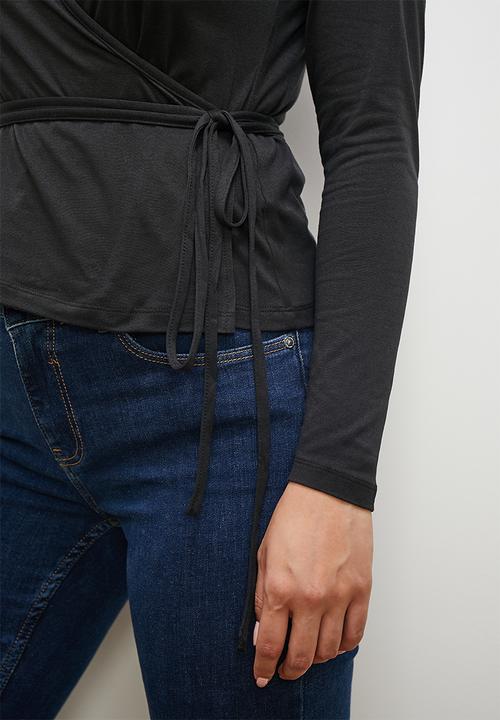 edit - Wrap tee - black