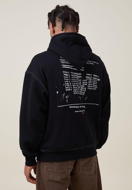 Cotton On - Basquiat oversized hoodie - lcn bsq black/recorded in new york