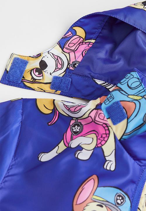 H&M - Patterned windbreaker - bright blue/paw patrol