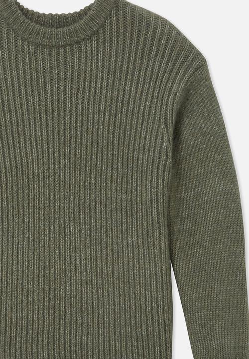 Cotton On - Blakely knit crew - swag green marle