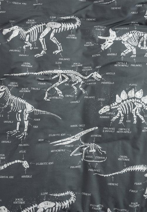 Linen House - Dino Dig Duvet Cover Set - grey