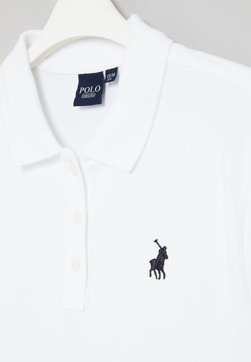 POLO - Girls nina short sleeve golfer - white