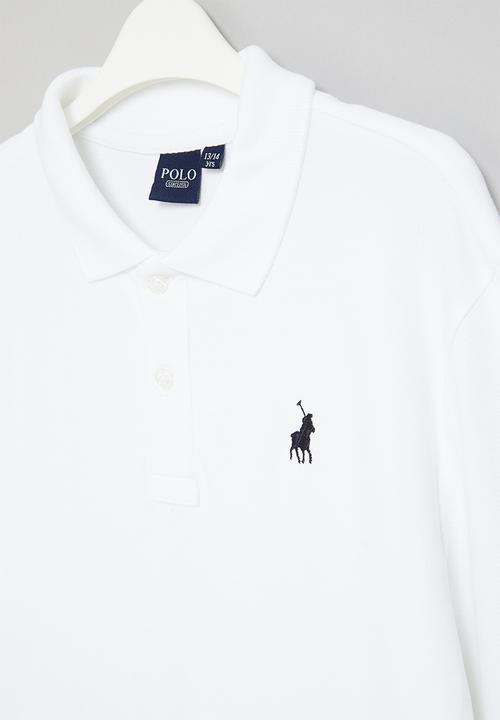 POLO - Boys robert long sleeve golfer - white