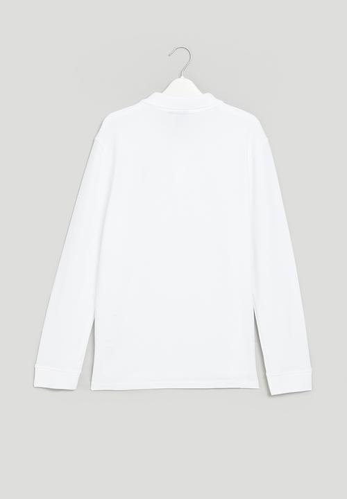 POLO - Boys robert long sleeve golfer - white