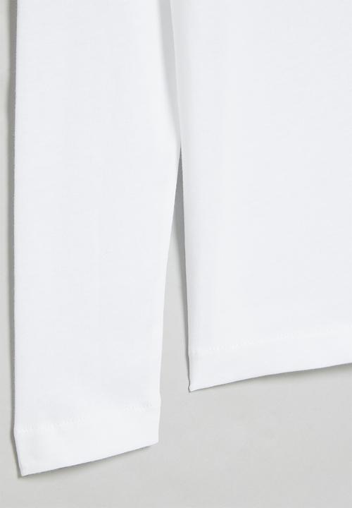POLO - Boys ashton long sleeve tee - white