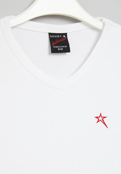 SOVIET - Boys muscle fit tee - white