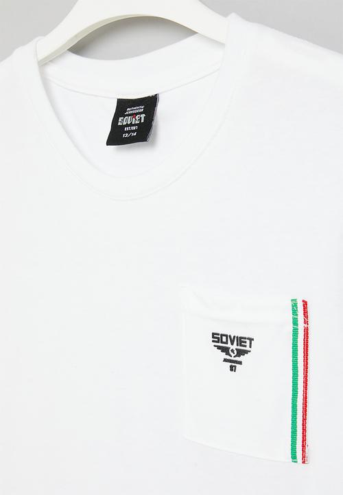 SOVIET - Boys short sleeve fashion tee - white
