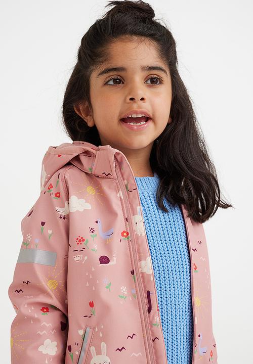 H&M - Water-resistant softshell jacket - dusty pink/patterned