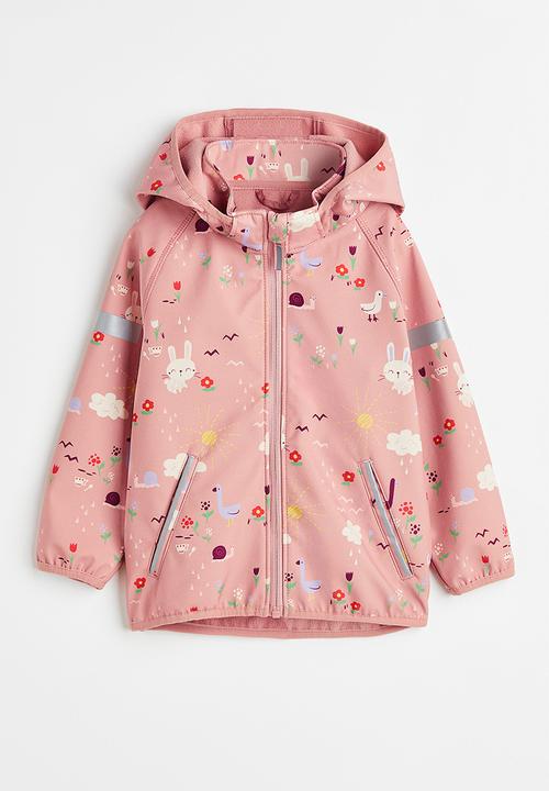 H&M - Water-resistant softshell jacket - dusty pink/patterned