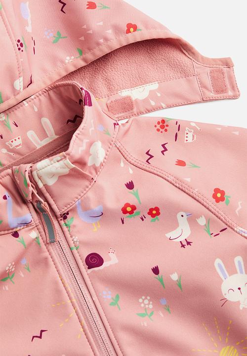 H&M - Water-resistant softshell jacket - dusty pink/patterned