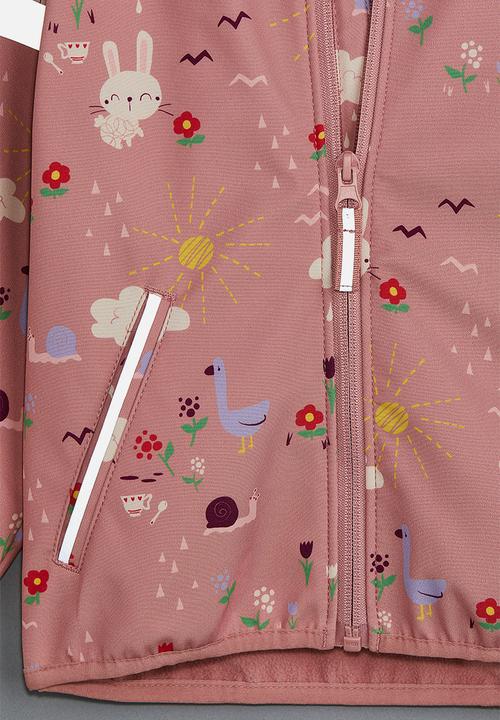 H&M - Water-resistant softshell jacket - dusty pink/patterned