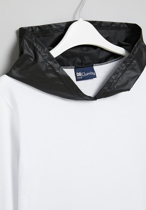 Quimby - Single jersey t-shirt w/ woven details - white