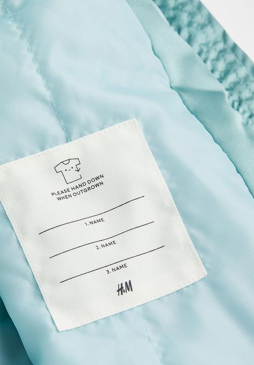 H&M - Sequin-motif satin bomber jacket - light turquoise/rabbit