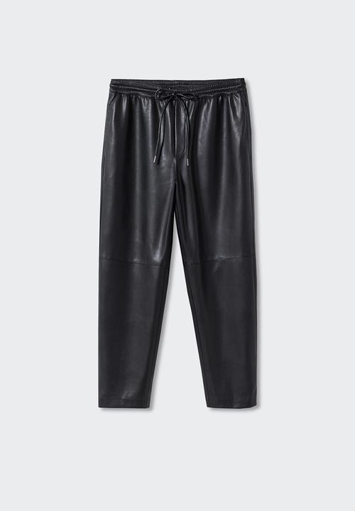MANGO - Plus trouser apple - black