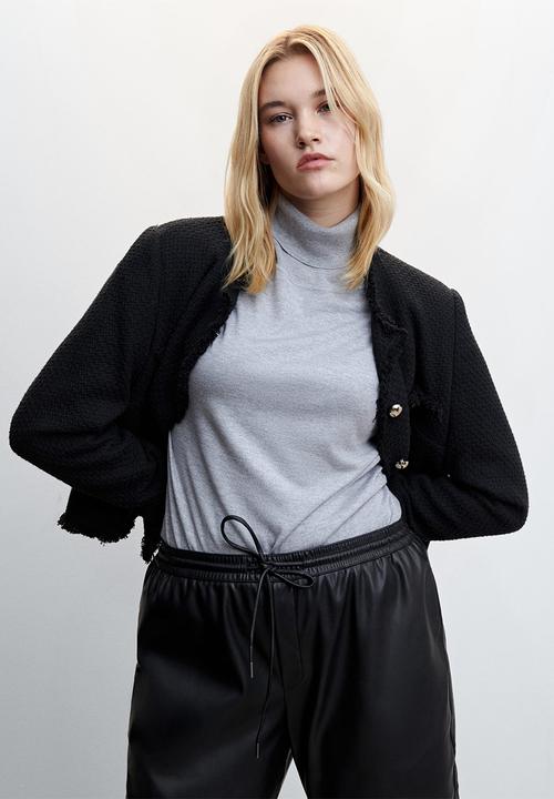 MANGO - Plus trouser apple - black