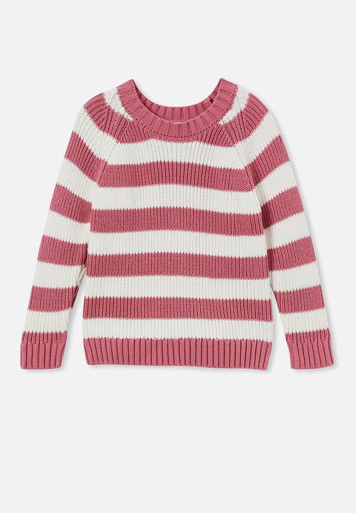 Cotton On - Callie knit jumper - very berry stripe