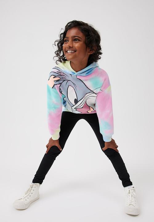 Cotton On - License emerson hoodie - lcn wb bugs/rainbow tie dye