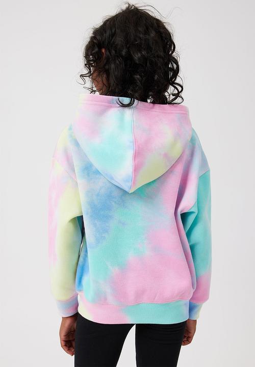 Cotton On - License emerson hoodie - lcn wb bugs/rainbow tie dye