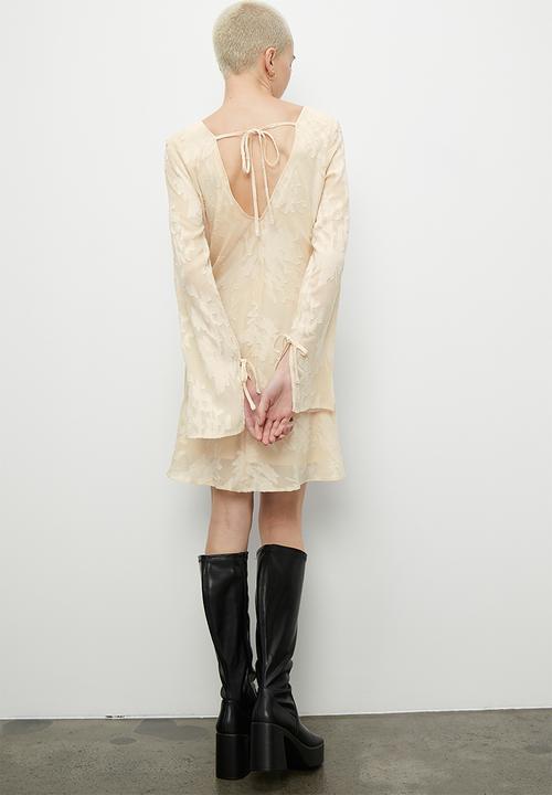 Blake - Split sleeve mini dress - buttermilk