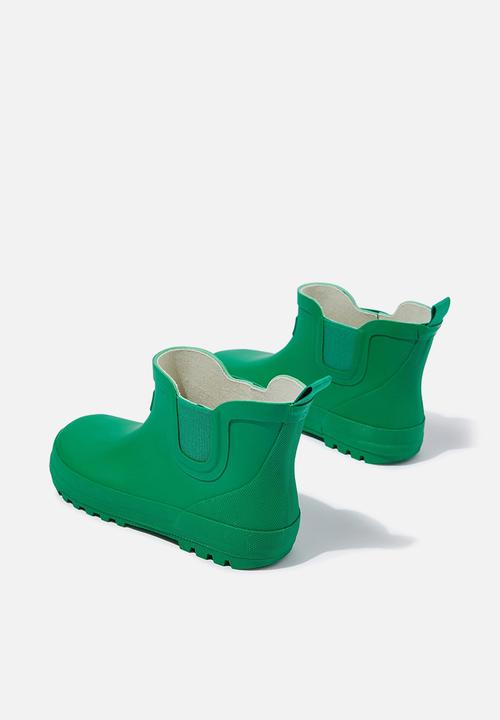 Cotton On - Rainy day gusset boot - green splash