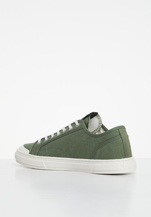 Superdry. - Vintage vegan faux vulc low - khaki