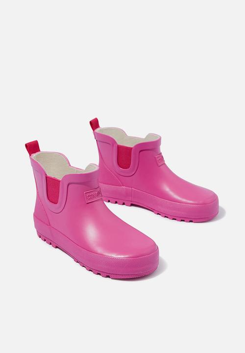 Cotton On - Rainy day gusset boot - raspberry pink