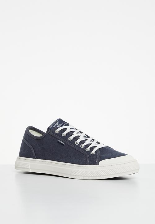 Superdry. - Vintage vegan faux vulc low - midnight navy